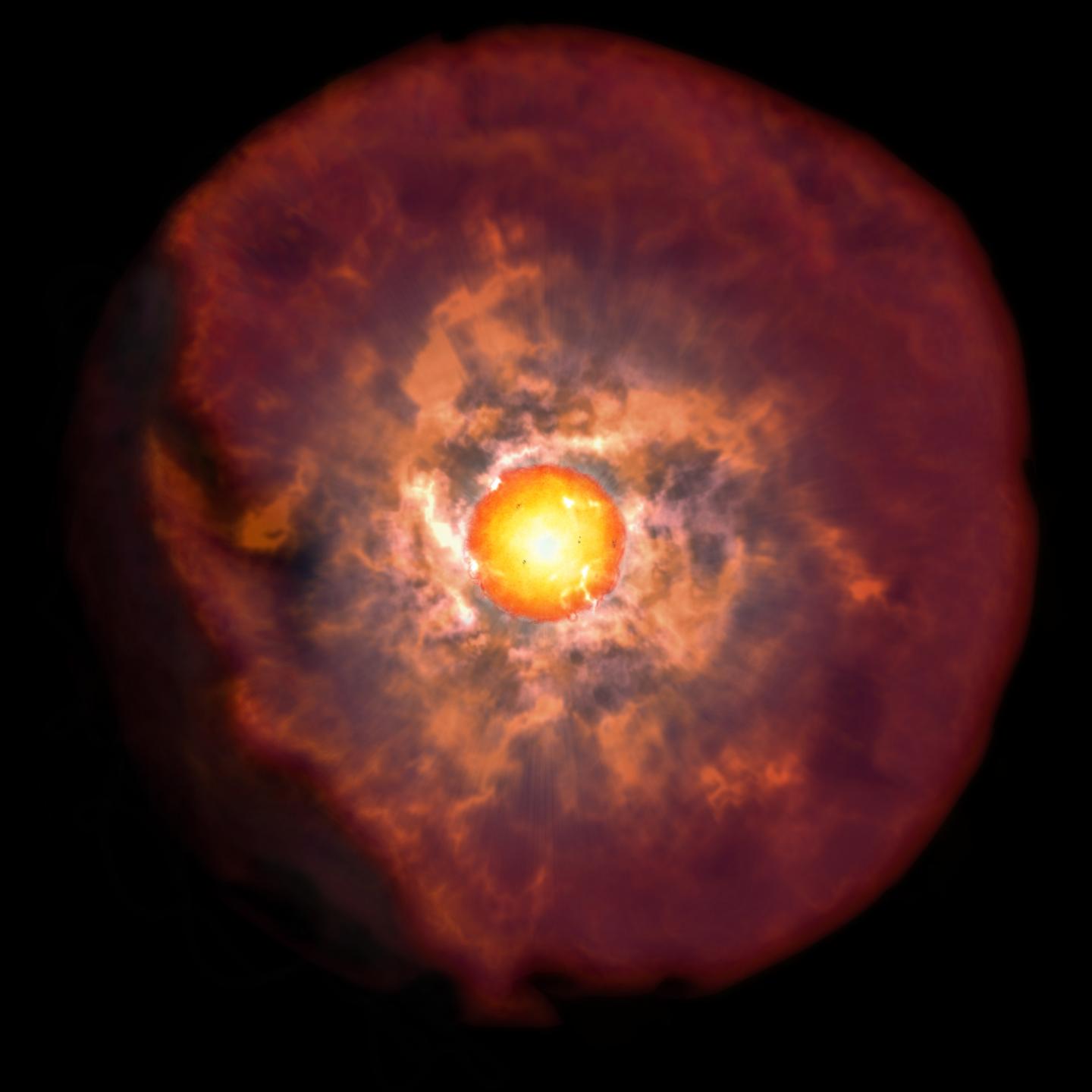 ARTISTIC IMPRESSION OF A RED SUPERGIANT STAR