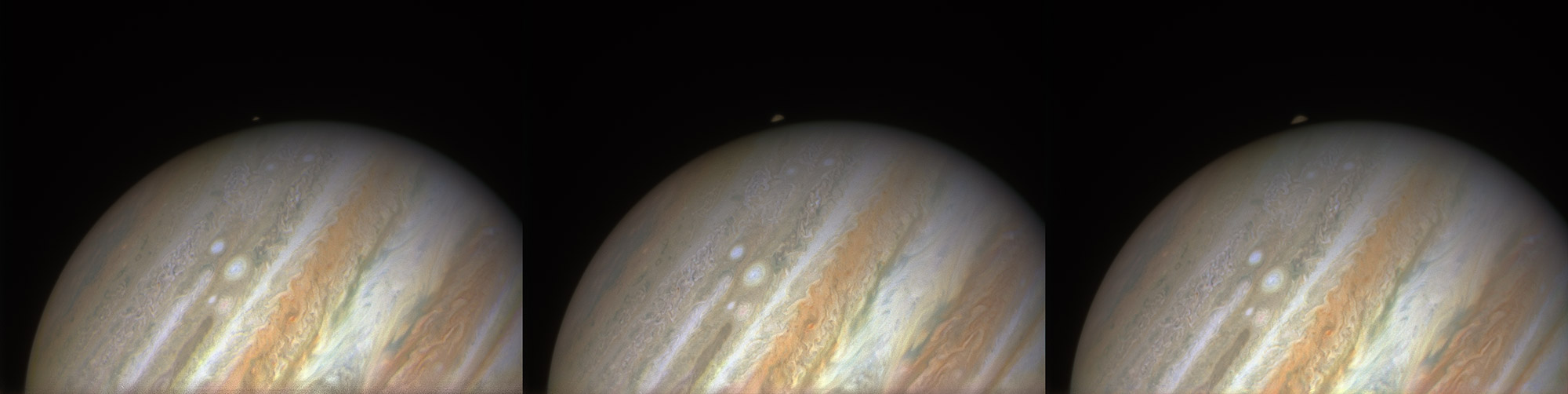 3 views of Jupiter as comet crashes