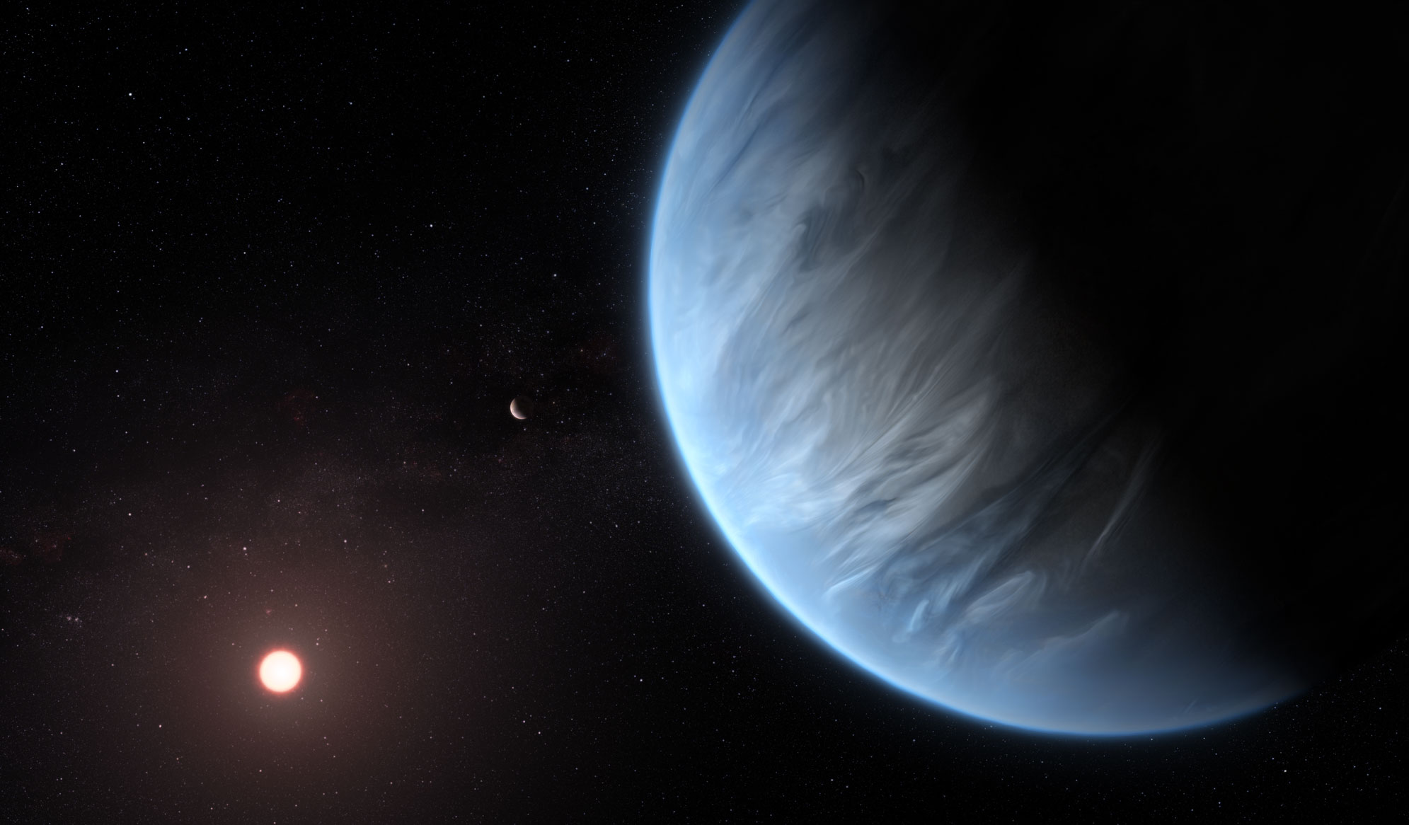 Artist impression of planet K2-18b