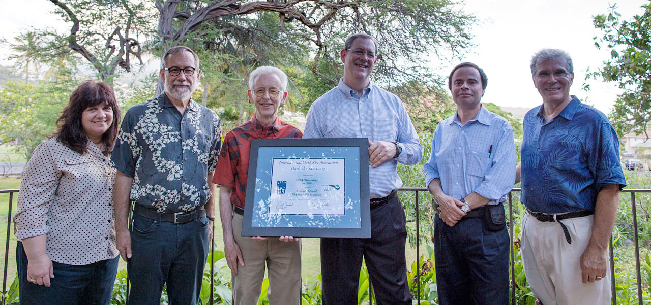 Group receiving the Dark Sky designation certificate