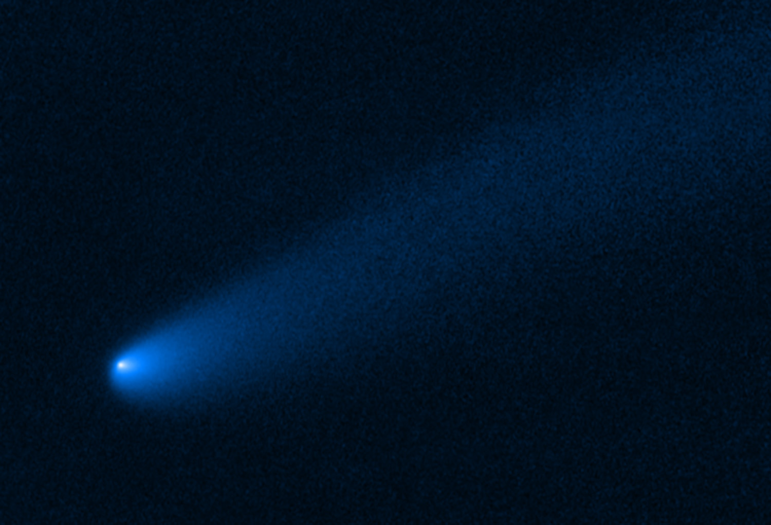 NASA’s Hubble Space Telescope snapped this image of comet P/2019 LD2, which now resides near Jupiter’s captured ancient asteroids, called Trojans. This is the first time a comet has been spotted near the Trojan population. 
