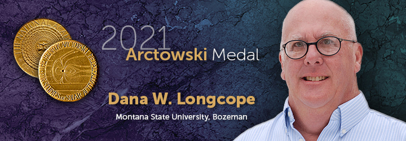 Image of Dana W. Longcope with image of coin-like Arctowski Medal