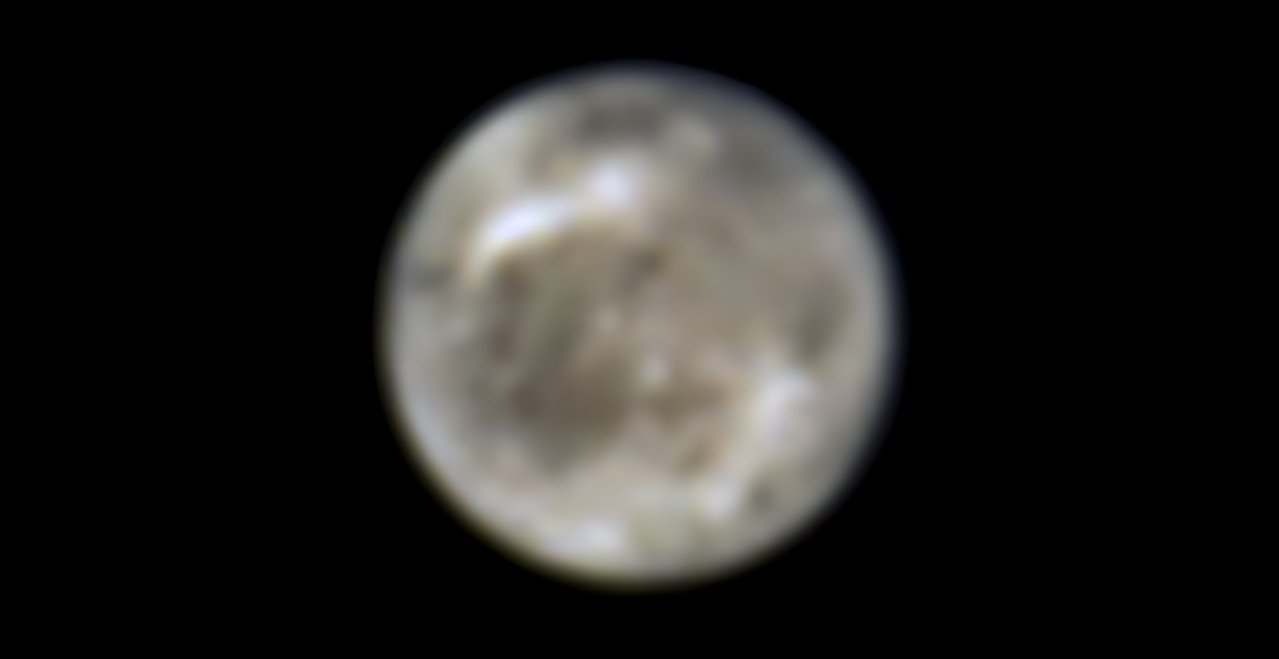 This image presents Jupiter’s moon Ganymede as seen by the NASA/ESA Hubble Space Telescope in 1996. Located over 600 million kilometers away, Hubble can follow changes on the moon and reveal other characteristics at ultraviolet and near-infrared wavelengths. 