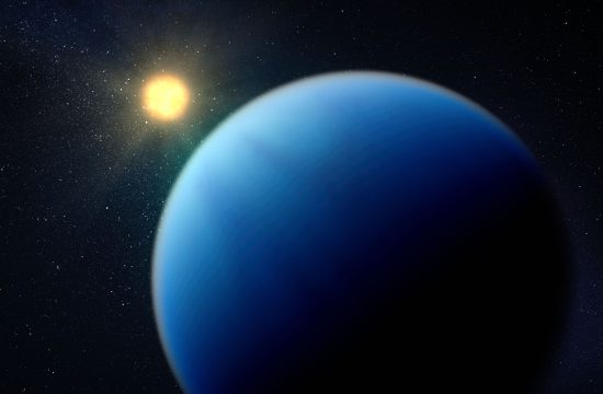 Illustration of Exoplanet TOI-421 b and Its Star