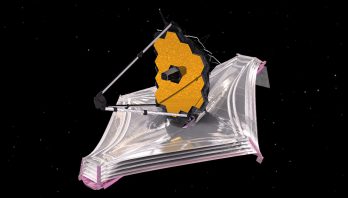 Port wing of the Webb Telescope deployed