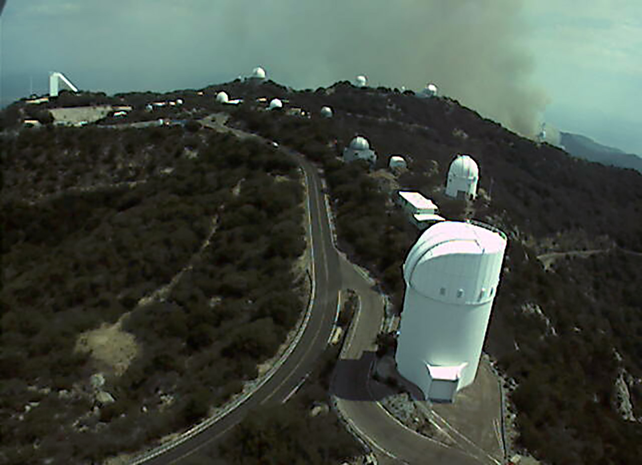 The Contreras Fire as seen from Kitt Peak on Thursday 16 June 2022. 