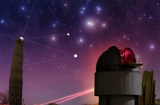 telescope connection to others with laser lights