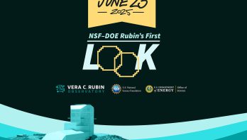 NSF–DOE Vera C. Rubin Observatory First Look unveiling event save-the-date poster.