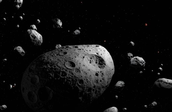 This artist’s illustration depicts 2025 MN45 — the fastest-rotating asteroid with a diameter over 500 meters that scientists have ever found. The asteroid is shown surrounded by many other asteroids, depicting its location within the main asteroid belt. The Sun and Jupiter are shown in the distance. 2025 MN45 is 710 meters (0.44 miles) in diameter, and it completes a full rotation every 1.88 minutes. The discovery was made using data from NSF–DOE Vera C. Rubin Observatory, jointly funded by the U.S. National Science Foundation and the U.S. Department of Energy's Office of Science.