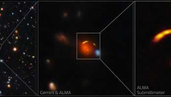 Composite of Gemini North and ALMA images of "Shadow Blaster"